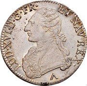 France ECU Louis XVI 1775 W KM# 564.16 LUD XVI D G FR ET NAV REX coin obverse France ECU Louis XVI 1775 W KM# 564.16 LUD XVI D G FR ET NAV REX coin obverse