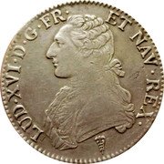 France ECU Louis XVI 1790 K KM# 564.8 LUD XVI D G FR ET NAV REX coin obverse France ECU Louis XVI 1790 K KM# 564.8 LUD XVI D G FR ET NAV REX coin obverse