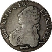 France ECU Louis XVI 1790 Q KM# 564.13 LUD XVI D G FR ET NAV REX B. DUVIV. F. coin obverse France ECU Louis XVI 1790 Q KM# 564.13 LUD XVI D G FR ET NAV REX B. DUVIV. F. coin obverse