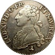 France ECU Louis XVI 1791 A (he) KM# 564.1 LUD XVI D G FR ET NAV REX coin obverse France ECU Louis XVI 1791 A (he) KM# 564.1 LUD XVI D G FR ET NAV REX coin obverse
