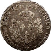 France ECU Louis XVI 1779 M KM# 564.10 SIT NOMEN DOMINI M BENEDICTUM 1785 coin reverse France ECU Louis XVI 1779 M KM# 564.10 SIT NOMEN DOMINI M BENEDICTUM 1785 coin reverse