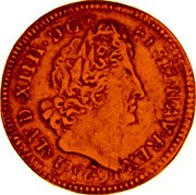France Louis D'or Louis XIV 1702 M KM# 334.13 LVD XIIII D G FR ET NAV REX 1702 coin obverse