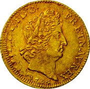 France Louis D'or Louis XIV 1704 A KM# 365.1 LVD XIIII D G FR ET NAV REX 1704 coin obverse France Louis D'or Louis XIV 1704 A KM# 365.1 LVD XIIII D G FR ET NAV REX 1704 coin obverse