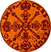 France Louis D'or Louis XIV 1704 Cow KM# 366 CHRS REGN VINC IMP coin reverse France Louis D'or Louis XIV 1704 Cow KM# 366 CHRS REGN VINC IMP coin reverse