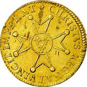 France Louis D'or Louis XV 1719 L KM# 438.9 CHRISTVS REGNAT VINCIT IMPERAT coin reverse France Louis D'or Louis XV 1719 L KM# 438.9 CHRISTVS REGNAT VINCIT IMPERAT coin reverse