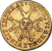 France Louis D'or (Louis XV) KM# 438.5 CHRISTVS REGNAT VINCIT IMPERAT coin reverse France Louis D'or (Louis XV) KM# 438.5 CHRISTVS REGNAT VINCIT IMPERAT coin reverse