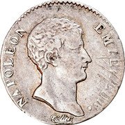 France 1/2 Franc Napoleon I 1807 I KM# 671.2 NAPOLEON EMPEREUR. TIOLIER coin obverse France 1/2 Franc Napoleon I 1807 I KM# 671.2 NAPOLEON EMPEREUR. TIOLIER coin obverse