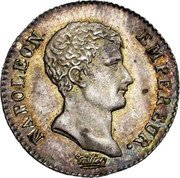 France 1/2 Franc Napoleon I 1807 Q KM# 671.6 NAPOLEON EMPEREUR. TIOLIER coin obverse France 1/2 Franc Napoleon I 1807 Q KM# 671.6 NAPOLEON EMPEREUR. TIOLIER coin obverse