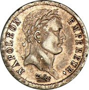 France 1/2 Franc Napoleon I 1808 BB KM# 680.3 NAPOLEON EMPEREUR. TIOLIER coin obverse