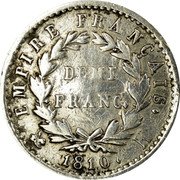 France 1/2 Franc Napoleon I 1810 K KM# 691.8 EMPIRE FRANÇAIS DEMI FRANC 1810 K coin reverse France 1/2 Franc Napoleon I 1810 K KM# 691.8 EMPIRE FRANÇAIS DEMI FRANC 1810 K coin reverse
