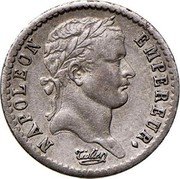 France 1/2 Franc Napoleon I 1811 U KM# 691.14 NAPOLEON EMPEREUR. TIOLIER coin obverse
