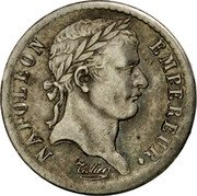 France 1/2 Franc Napoleon I 1812 B KM# 691.2 NAPOLEON EMPEREUR. TIOLIER coin obverse France 1/2 Franc Napoleon I 1812 B KM# 691.2 NAPOLEON EMPEREUR. TIOLIER coin obverse
