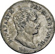 France 1/2 Franc Napoleon I AN12 (1803-04) A KM# 648.1 BONAPARTE PREMIER CONSUL. TIOLIER coin obverse France 1/2 Franc Napoleon I AN12 (1803-04) A KM# 648.1 BONAPARTE PREMIER CONSUL. TIOLIER coin obverse