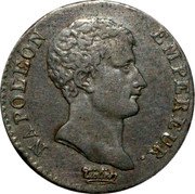 France 1/2 Franc Napoleon I AN13 I KM# 655.6 NAPOLEON EMPEREUR. TIOLIER coin obverse France 1/2 Franc Napoleon I AN13 I KM# 655.6 NAPOLEON EMPEREUR. TIOLIER coin obverse