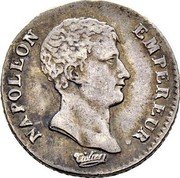 France 1/2 Franc Napoleon I AN14 U KM# 655.13 NAPOLEON EMPEREUR. TIOLIER coin obverse France 1/2 Franc Napoleon I AN14 U KM# 655.13 NAPOLEON EMPEREUR. TIOLIER coin obverse