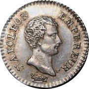 France 1/4 Franc Napoleon I 1806 A KM# 670.1 NAPOLEON EMPEREUR. TIOLIER coin obverse France 1/4 Franc Napoleon I 1806 A KM# 670.1 NAPOLEON EMPEREUR. TIOLIER coin obverse
