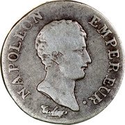 France 1/4 Franc Napoleon I AN12 I KM# 654.5 NAPOLEON EMPEREUR. TIOLIER coin obverse France 1/4 Franc Napoleon I AN12 I KM# 654.5 NAPOLEON EMPEREUR. TIOLIER coin obverse