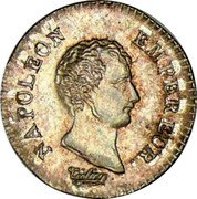 France 1/4 Franc Napoleon I AN13 A KM# 654.1 NAPOLEON EMPEREUR. TIOLIER coin obverse France 1/4 Franc Napoleon I AN13 A KM# 654.1 NAPOLEON EMPEREUR. TIOLIER coin obverse