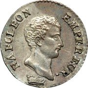 France 1/4 Franc Napoleon I AN13 U KM# 654.11 NAPOLEON EMPEREUR. TIOLIER coin obverse France 1/4 Franc Napoleon I AN13 U KM# 654.11 NAPOLEON EMPEREUR. TIOLIER coin obverse
