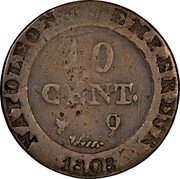 France 10 Centimes Napoleon I 1808 Q KM# 676.7 NAPOLEON EMPEREUR 10 CENT. Q TIOLIER 1808 coin reverse France 10 Centimes Napoleon I 1808 Q KM# 676.7 NAPOLEON EMPEREUR 10 CENT. Q TIOLIER 1808 coin reverse