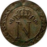 France 10 Centimes Napoleon I 1809 B KM# 676.2 N coin obverse