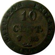 France 10 Centimes Napoleon I 1809 BB KM# 676.3 10 CENT BB NAPOLEON EMPEREUR 1808 coin reverse France 10 Centimes Napoleon I 1809 BB KM# 676.3 10 CENT BB NAPOLEON EMPEREUR 1808 coin reverse