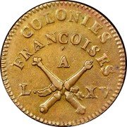 France 12 Deniers French Colonies 1767 A KM# 6 COLONIES FRANÇOISES A L. XV coin obverse France 12 Deniers French Colonies 1767 A KM# 6 COLONIES FRANÇOISES A L. XV coin obverse
