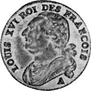 France 12 Deniers (Sol) Louis XVI 1791 A KM# 600.1 LOUIS XVI ROI DES FRANCOIS DUVIVIER A coin obverse