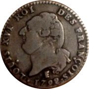 France 15 Sols (1/8 ECU) Louis XVI 1792 I KM# 604.5 LOUIS XVI ROI DES FRANÇOIS 1791 coin obverse France 15 Sols (1/8 ECU) Louis XVI 1792 I KM# 604.5 LOUIS XVI ROI DES FRANÇOIS 1791 coin obverse