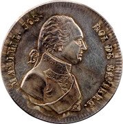 France 2 Francs Prince Ludwig of Bavaria Visit to Paris Mint 1806 KM# M2a MAXIMIL. JOS. ROI DE BAVIERE. coin obverse France 2 Francs Prince Ludwig of Bavaria Visit to Paris Mint 1806 KM# M2a MAXIMIL. JOS. ROI DE BAVIERE. coin obverse