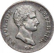 France 2 Francs Napoleon I 1807 L KM# 658.9 NAPOLEON EMPEREUR. TIOLIER coin obverse France 2 Francs Napoleon I 1807 L KM# 658.9 NAPOLEON EMPEREUR. TIOLIER coin obverse
