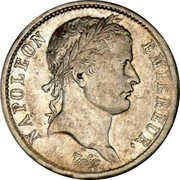 France 2 Francs Napoleon I 1808 I KM# 684.3 NAPOLEON EMPEREUR. TIOLIER coin obverse