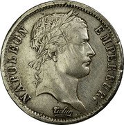 France 2 Francs Napoleon I 1810 I KM# 693.7 NAPOLEON EMPEREUR. TIOLIER coin obverse France 2 Francs Napoleon I 1810 I KM# 693.7 NAPOLEON EMPEREUR. TIOLIER coin obverse