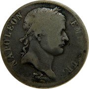 France 2 Francs Napoleon I 1811 Q KM# 693.12 NAPOLEON EMPEREUR TIOLIER coin obverse France 2 Francs Napoleon I 1811 Q KM# 693.12 NAPOLEON EMPEREUR TIOLIER coin obverse