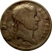 France 2 Francs Napoleon I 1813 M KM# 693.10 NAPOLEON EMPEREUR TIOLIER coin obverse France 2 Francs Napoleon I 1813 M KM# 693.10 NAPOLEON EMPEREUR TIOLIER coin obverse