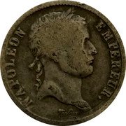 France 2 Francs Napoleon I 1814 A KM# 693.1 NAPOLEON EMPEREUR. TIOLIER coin obverse France 2 Francs Napoleon I 1814 A KM# 693.1 NAPOLEON EMPEREUR. TIOLIER coin obverse