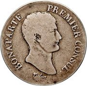 France 2 Francs Napoleon I AN12 BB KM# 657.2 BONAPARTE PREMIER CONSUL. TIOLIER coin obverse France 2 Francs Napoleon I AN12 BB KM# 657.2 BONAPARTE PREMIER CONSUL. TIOLIER coin obverse
