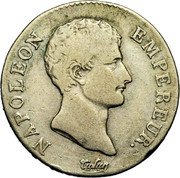 France 2 Francs Napoleon I AN12 M KM# 658.10 NAPOLEON EMPEREUR. TIOLIER coin obverse France 2 Francs Napoleon I AN12 M KM# 658.10 NAPOLEON EMPEREUR. TIOLIER coin obverse