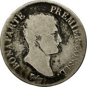 France 2 Francs Napoleon I AN12 W KM# 657.14 BONAPARTE PREMIER CONSUL. TIOLIER coin obverse France 2 Francs Napoleon I AN12 W KM# 657.14 BONAPARTE PREMIER CONSUL. TIOLIER coin obverse