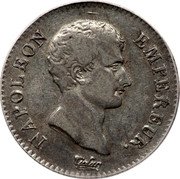 France 2 Francs Napoleon I AN13/2 I KM# 658.7 NAPOLEON EMPEREUR. TIOLIER coin obverse France 2 Francs Napoleon I AN13/2 I KM# 658.7 NAPOLEON EMPEREUR. TIOLIER coin obverse