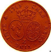 France 2 Louis D'or Louis XV 1743 Z KM# 519.20 Z CHRS REGN VINC IMPER 1743 coin reverse France 2 Louis D'or Louis XV 1743 Z KM# 519.20 Z CHRS REGN VINC IMPER 1743 coin reverse