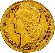 France 2 Louis D'or Louis XV 1766 R KM# 519.15 LUD. XV. D. G. FR. ET NAV. REX coin obverse France 2 Louis D'or Louis XV 1766 R KM# 519.15 LUD. XV. D. G. FR. ET NAV. REX coin obverse
