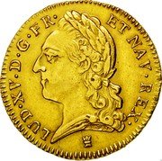 France 2 Louis D'or Louis XV 1772 I KM# 557.3 LUD XV D G FR ET NAV REX R.FIL coin obverse France 2 Louis D'or Louis XV 1772 I KM# 557.3 LUD XV D G FR ET NAV REX R.FIL coin obverse