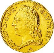 France 2 Louis D'or Louis XV 1774 W KM# 557.8 LUD XV D G FR ET NAV REX R.FIL coin obverse France 2 Louis D'or Louis XV 1774 W KM# 557.8 LUD XV D G FR ET NAV REX R.FIL coin obverse