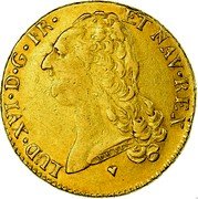 France 2 Louis D'or Louis XVI 1786 BB KM# 592.4 LUD XVI D G FR ET NAV REX DUVIV coin obverse France 2 Louis D'or Louis XVI 1786 BB KM# 592.4 LUD XVI D G FR ET NAV REX DUVIV coin obverse