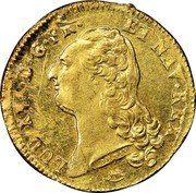 France 2 Louis D'or Louis XVI 1786 N KM# 592.11 LUD XVI D G FR ET NAV REX DUVIV coin obverse
