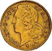 France 2 Louis D'or (Louis XV) KM# 519.8 LUD XV D G FR ET NAV REX R.FIL coin obverse France 2 Louis D'or (Louis XV) KM# 519.8 LUD XV D G FR ET NAV REX R.FIL coin obverse