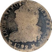 France 2 Sols Louis XVI 1792 N KM# 603.12 LOUIS XVI ROI DES FRANÇOIS 1792 N coin obverse France 2 Sols Louis XVI 1792 N KM# 603.12 LOUIS XVI ROI DES FRANÇOIS 1792 N coin obverse