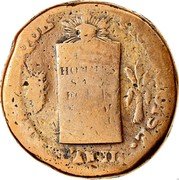 France 2 Sols First Republic. Pau LAN II (1793-94) Cow KM# 623.6 REPUBLIQUE FRANÇOISE LES HOMMES SONT EGAUX DEVANT LA LOI L'AN II coin obverse France 2 Sols First Republic. Pau LAN II (1793-94) Cow KM# 623.6 REPUBLIQUE FRANÇOISE LES HOMMES SONT EGAUX DEVANT LA LOI L'AN II coin obverse
