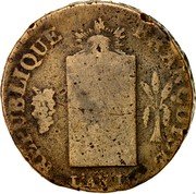 France 2 Sols First Republic. Limoges LAN II (1793-94) I KM# 623.2 REPUBLIQUE FRANÇOISE LES HOMMES SONT EGAUX DEVANT LA LOI L'AN II coin obverse France 2 Sols First Republic. Limoges LAN II (1793-94) I KM# 623.2 REPUBLIQUE FRANÇOISE LES HOMMES SONT EGAUX DEVANT LA LOI L'AN II coin obverse